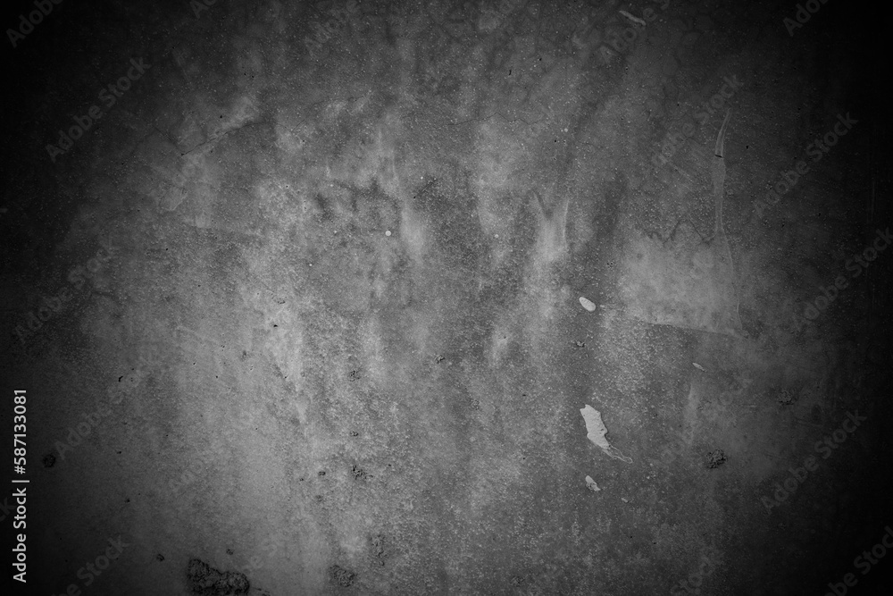Fototapeta premium Old wall texture cement dark black gray background abstract grey color design are light with white gradient background.