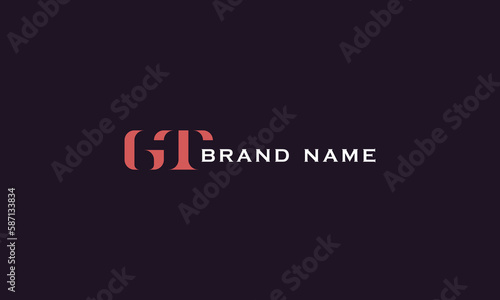 illustration vector graphic designs. G T monogram logo, semi san serif font style. classic, modern