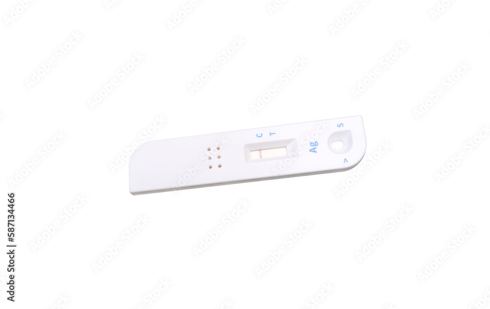 Negative antigen test result of antigen test cassette isolated, png file. Negative antigen test result of antigen test cassette isolated, png file.