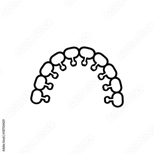 Lingual braces flat vector illuatration on white background..eps