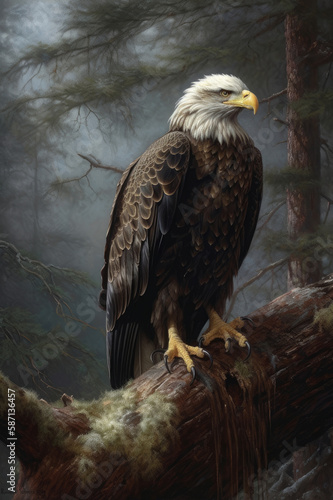 american bald eagle illustration. © dhimage