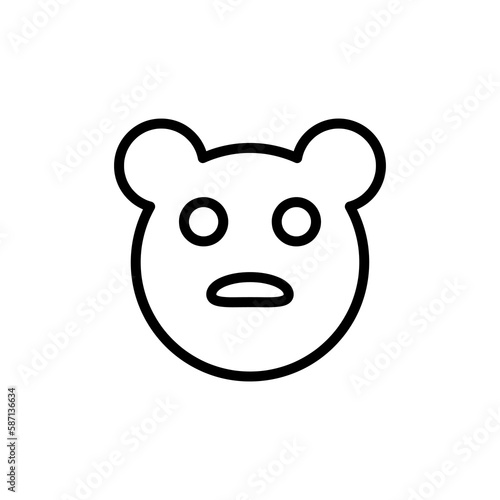 Teddy bear vector icon flat illustration on white background..eps