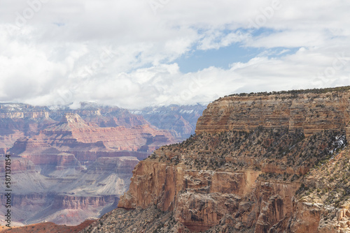 Views from the South Rim into the Grand Canyon National Park, Arizona