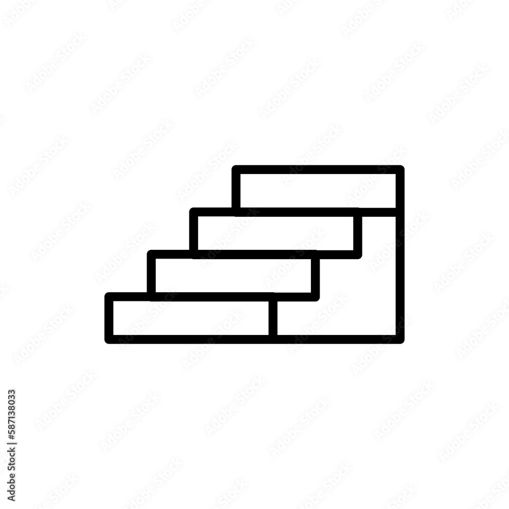 Stairs vector icon flat illustration on white background..eps Stairs vector icon flat illustration on white background..eps