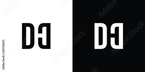 modern and unique letter DH initials logo design