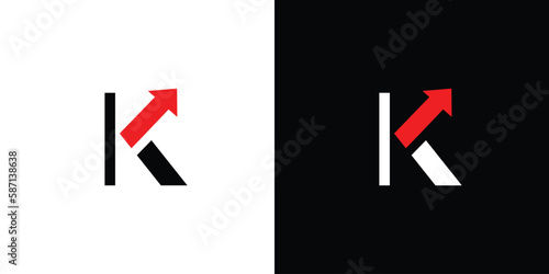 Unique and modern K arrow logo design