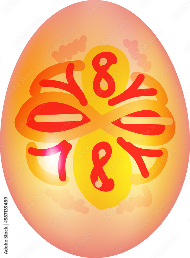 Colorful easter egg with pattern. Colorful easter egg with pattern.
