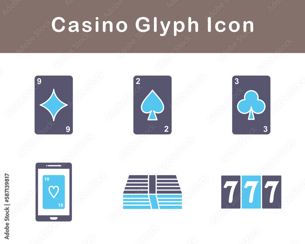 Fototapeta premium Casino Vector Icon Set