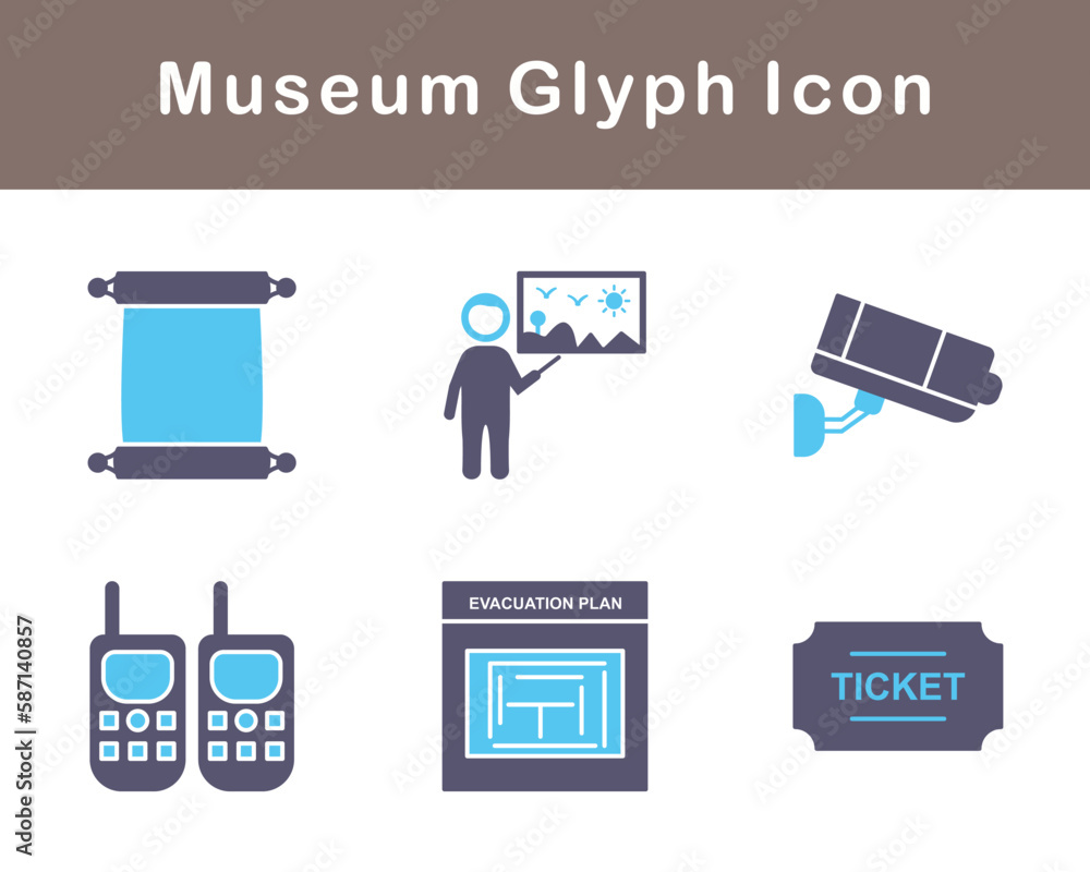 Museum Vector Icon Set Museum Vector Icon Set