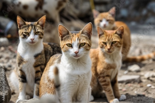 The stray cat community. Generative AI © AkuAku