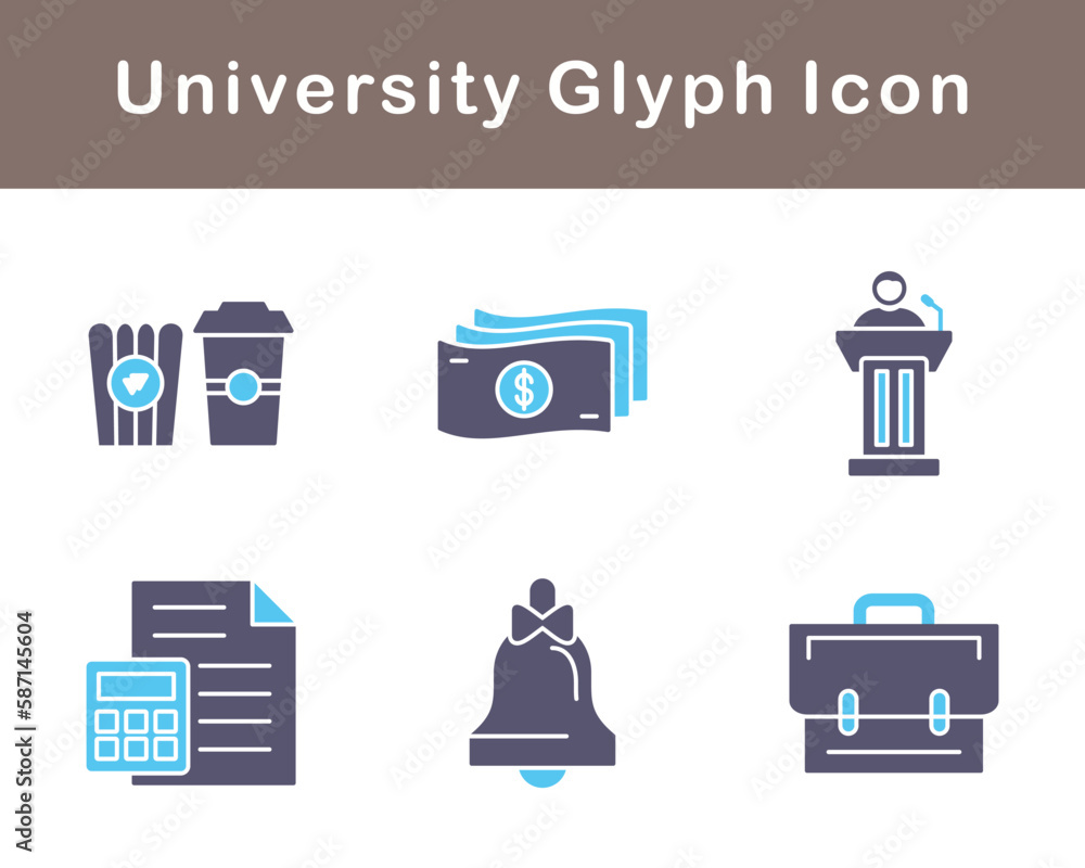 university Vector Icon Set university Vector Icon Set