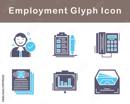 Employment Vector Icon Set