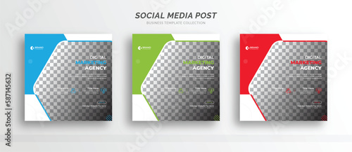 Digital business marketing social media post banner template