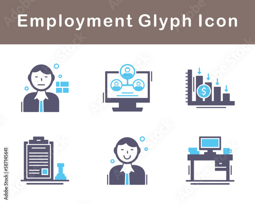 Employment Vector Icon Set