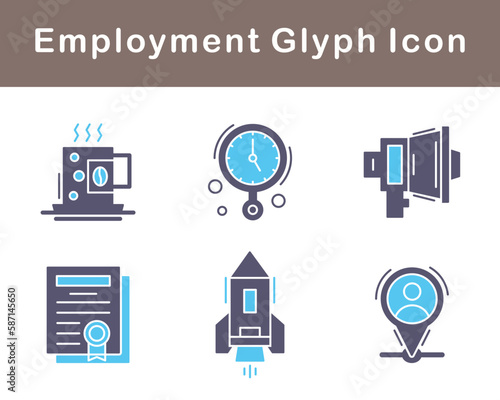 Employment Vector Icon Set