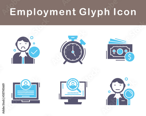 Employment Vector Icon Set