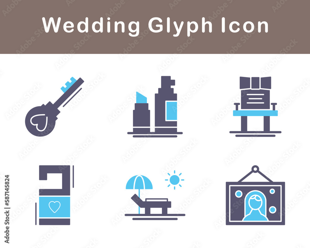 Wedding Vector Icon Set Wedding Vector Icon Set