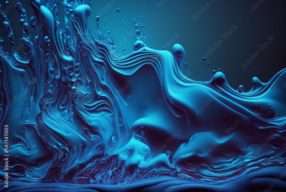 fluid blue paint,wavy blue fluid background, abstract art. generative ai fluid blue paint,wavy blue fluid background, abstract art. generative ai