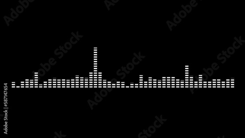 White line sound waveform,alpha channel