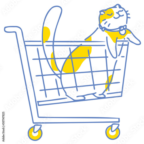 Cat twotone illustration