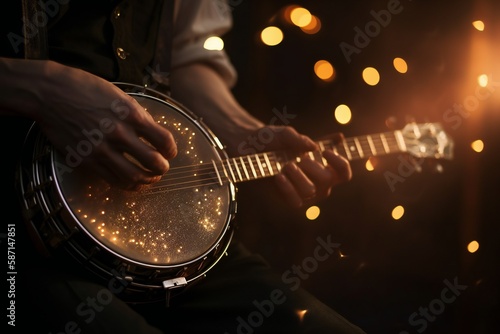 Fototapeta musician playing the banjo