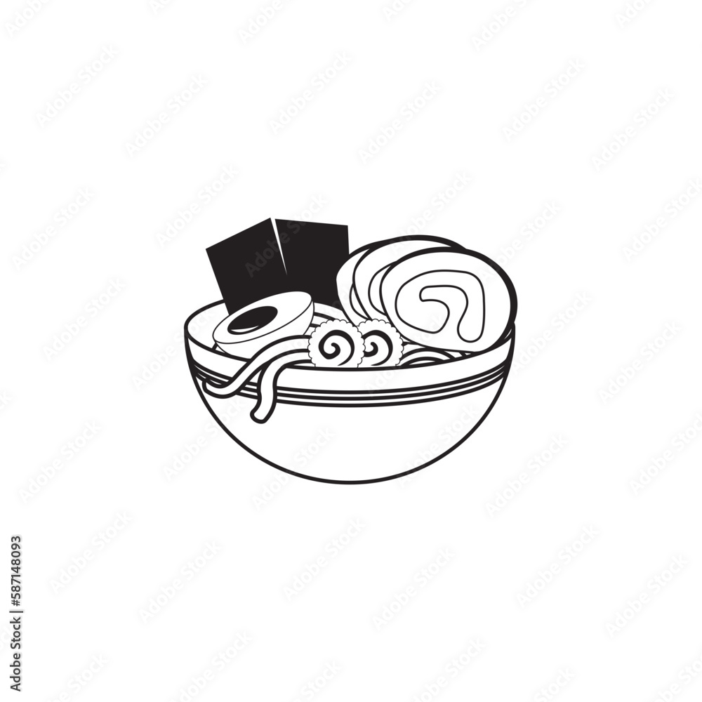 Ramen Noodle Icon For App Web Logo Banner Poster Icon SVG File Stock Ramen noodle icon for app web logo banner poster icon svg file stock