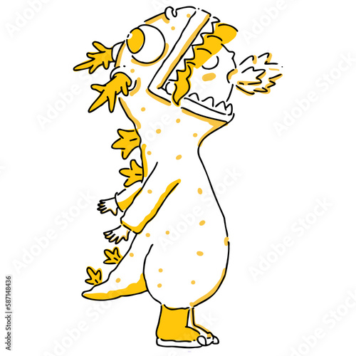 Woman twotone background illustration