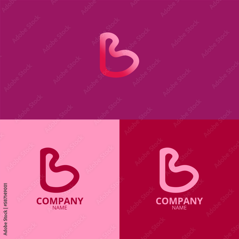the letter b logo with a clean and modern style also uses a sharp gradient pink color with more colorful nuances, perfect for strengthening your company logo branding the letter b logo with a clean and modern style also uses a sharp gradient pink color with more colorful nuances, perfect for strengthening your company logo branding