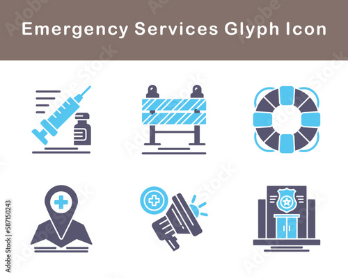 Emergency Services Vector Icon Set