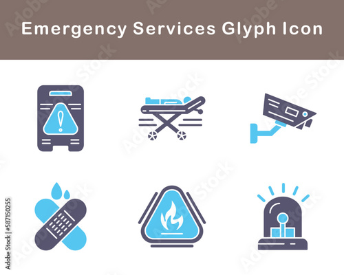 Emergency Services Vector Icon Set