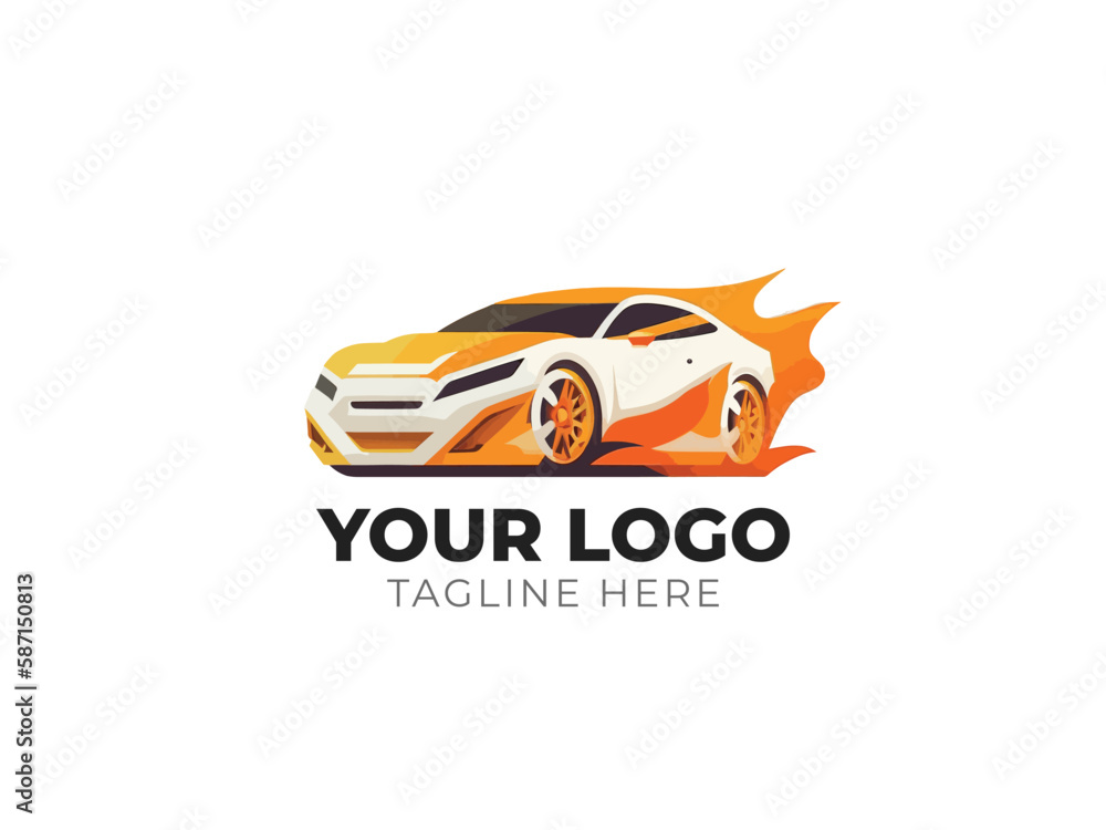 Fototapeta premium Sleek Car Automotive Logo Vector Design