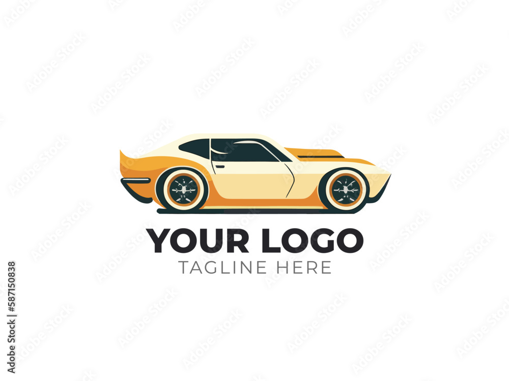 Obraz premium Sleek Car Automotive Logo Vector Design