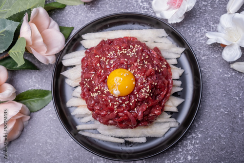 Korean style raw beef - yukhoe