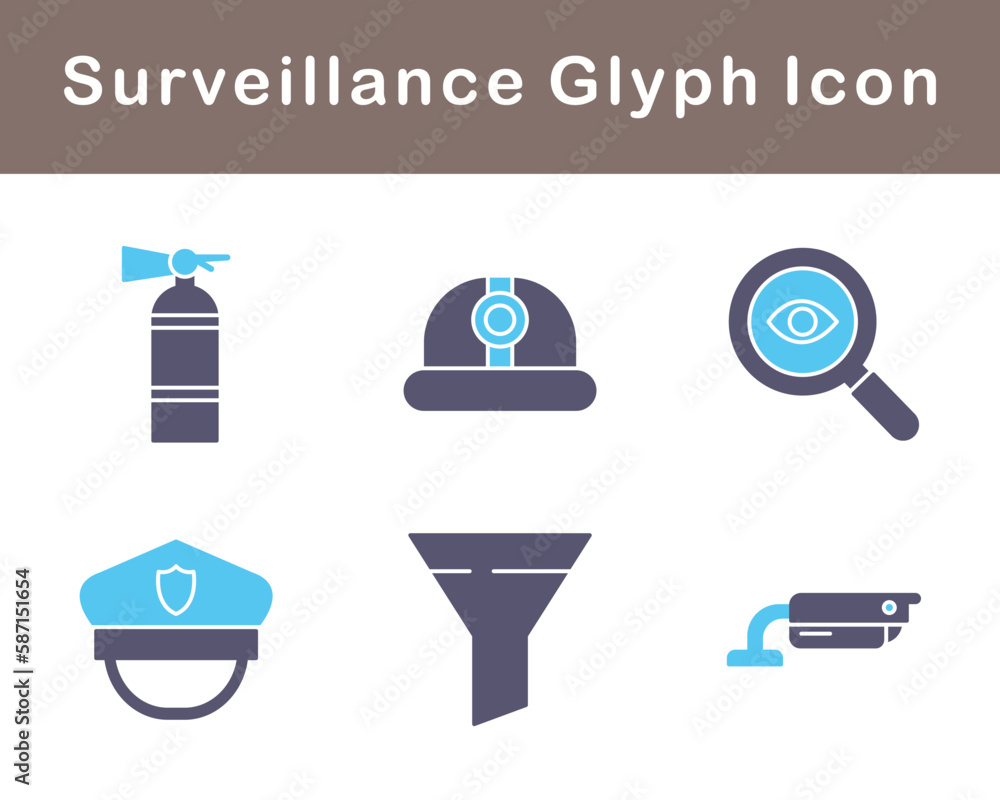 Surveillance Vector Icon Set