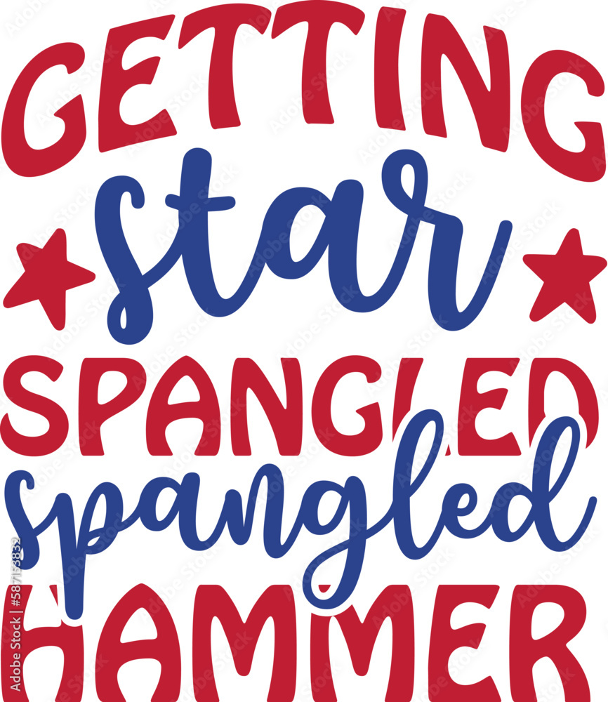 Getting Star Spangled Hammer SVG