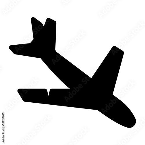 aeroplane glyph icon