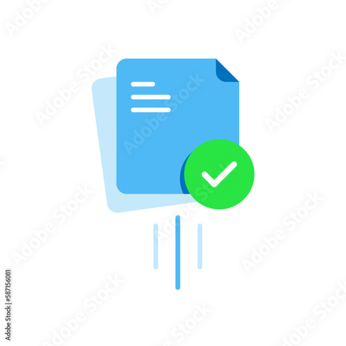 success upload data, document, file concept illustration flat design vector eps10. modern graphic element for landing page, empty state ui, infographic, icon