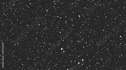 Grunge speckles seamless texture. Grit grain background. Random splashes repeated effect. Dirty overlay repeating pattern. Black and white splattered particles, splashes, drops wallpaper. Vector 