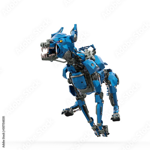 cyber dog is jumping fast
