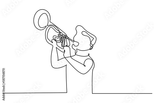 Photography boy young student playing trumpet musical instrument