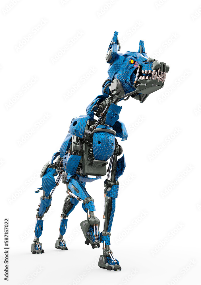 cyber dog is in alert pose cyber dog is in alert pose