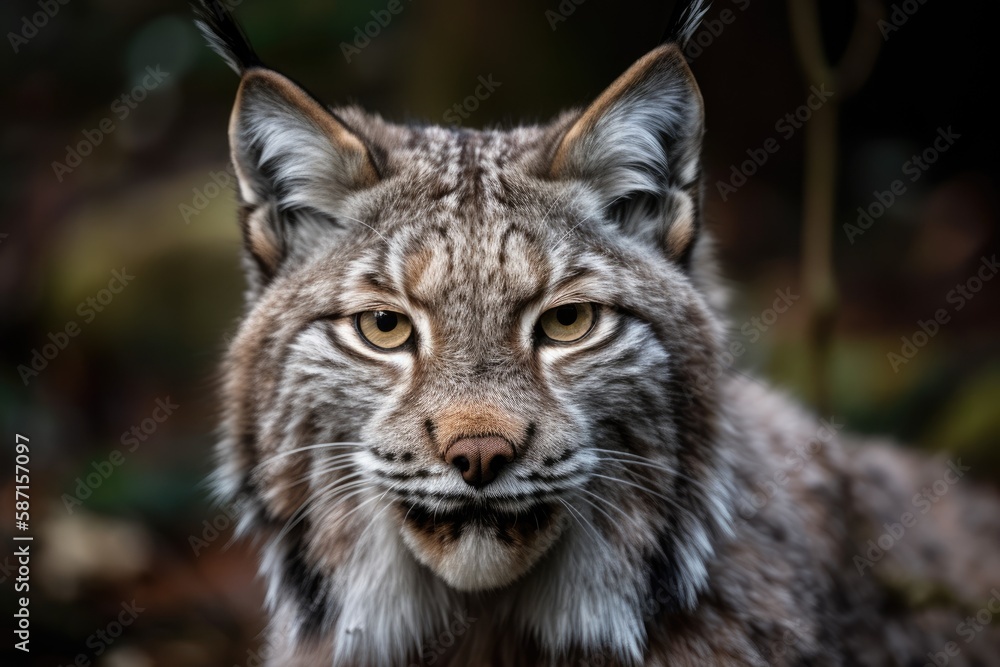 UK, Hamerton Zoo 17 August 2018 A captive Canadian lynx. Generative AI UK, Hamerton Zoo 17 August 2018 A captive Canadian lynx. Generative AI