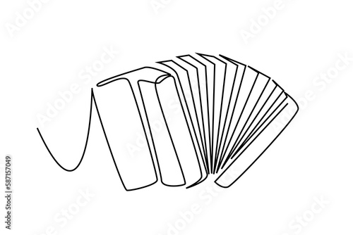 accordion traditional retro old musical instrument line minimalist art