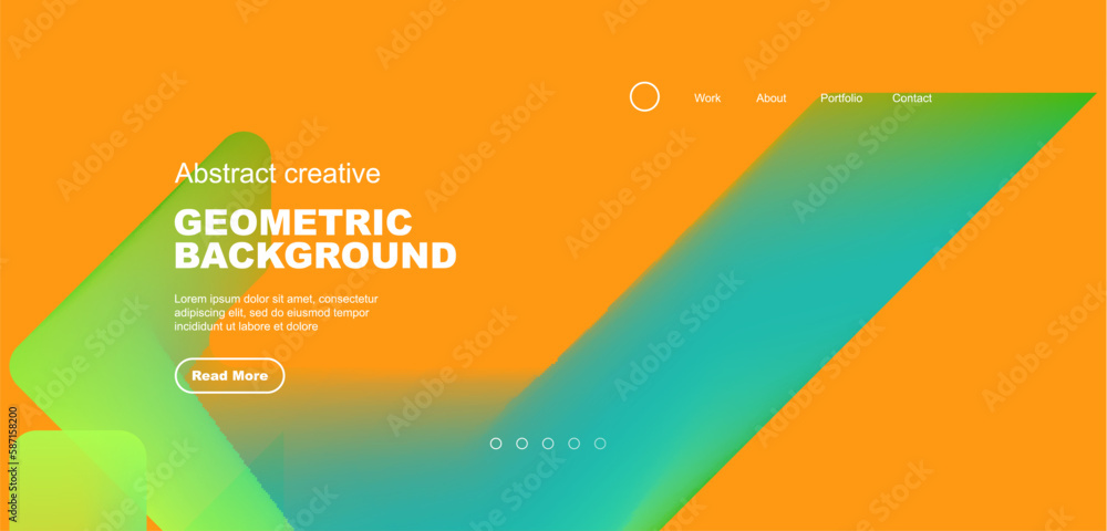 Fluid gradient triangles landing page background. Vector illustration for wallpaper, banner, background, leaflet, catalog, cover, flyer Fluid gradient triangles landing page background. Vector illustration for wallpaper, banner, background, leaflet, catalog, cover, flyer