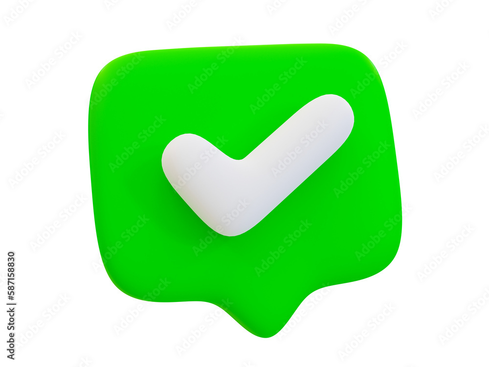 3d minimal green check mark symbol. correct sign. Get a green light concept. approved, accepted, ok, accepted, right. tick mark icon. 3d illustration. 3d minimal green check mark symbol. correct sign. Get a green light concept. approved, accepted, ok, accepted, right. tick mark icon. 3d illustration.