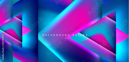 Abstract bakground with overlapping triangles and fluid gradients for covers, templates, flyers, placards, brochures, banners