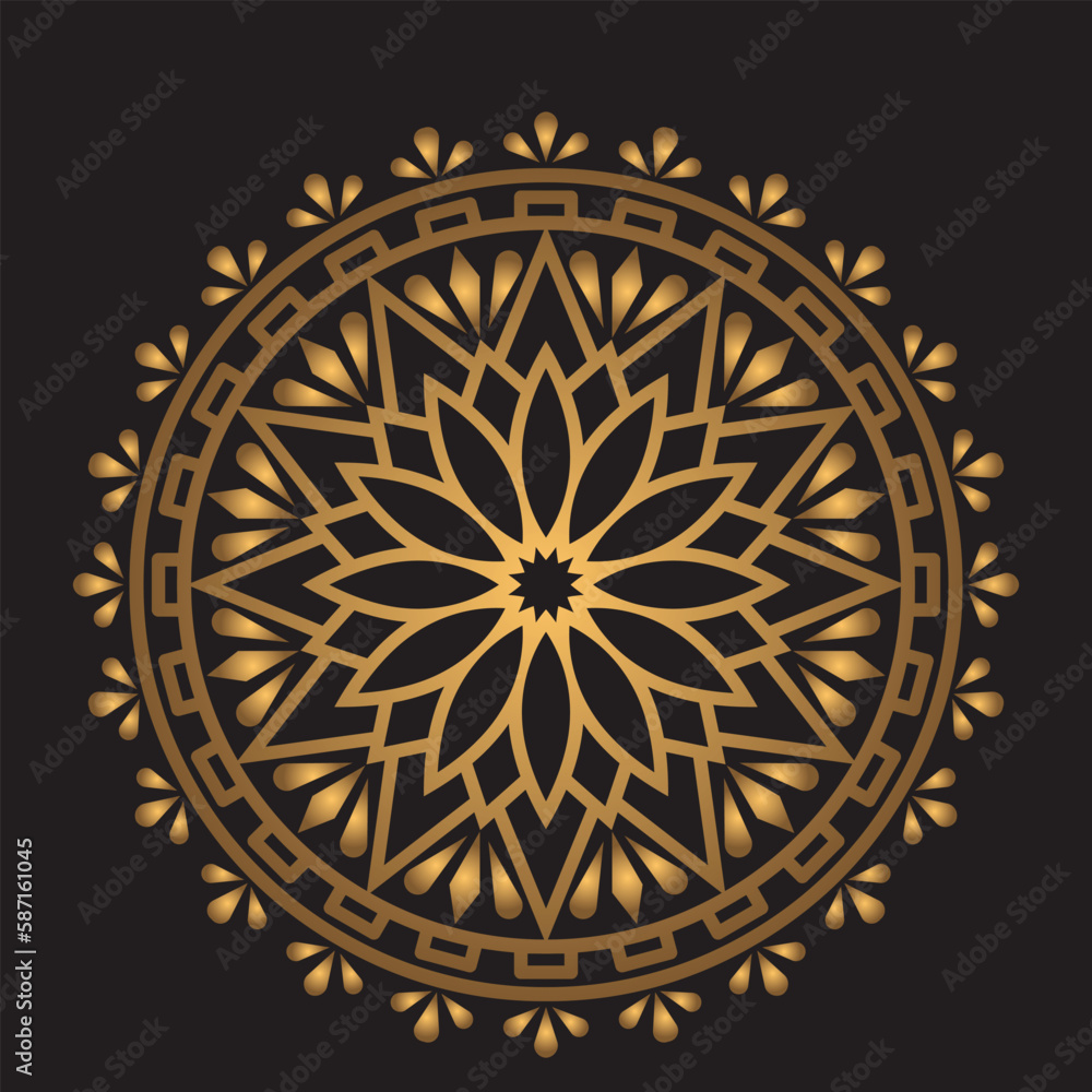 Luxury golden ornamental mandala background design