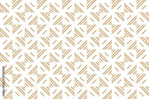 Bamboo mat texture with gold color in seamless pattern. Vector illustration with horizontal and vertical line.