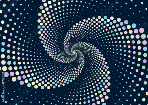 colorful halftone swirl pattern background