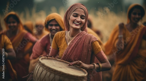 Bhangra Beats and Sweet Treats: Happy Vaisakhi Celebration in India, GENERATIVE AI photo